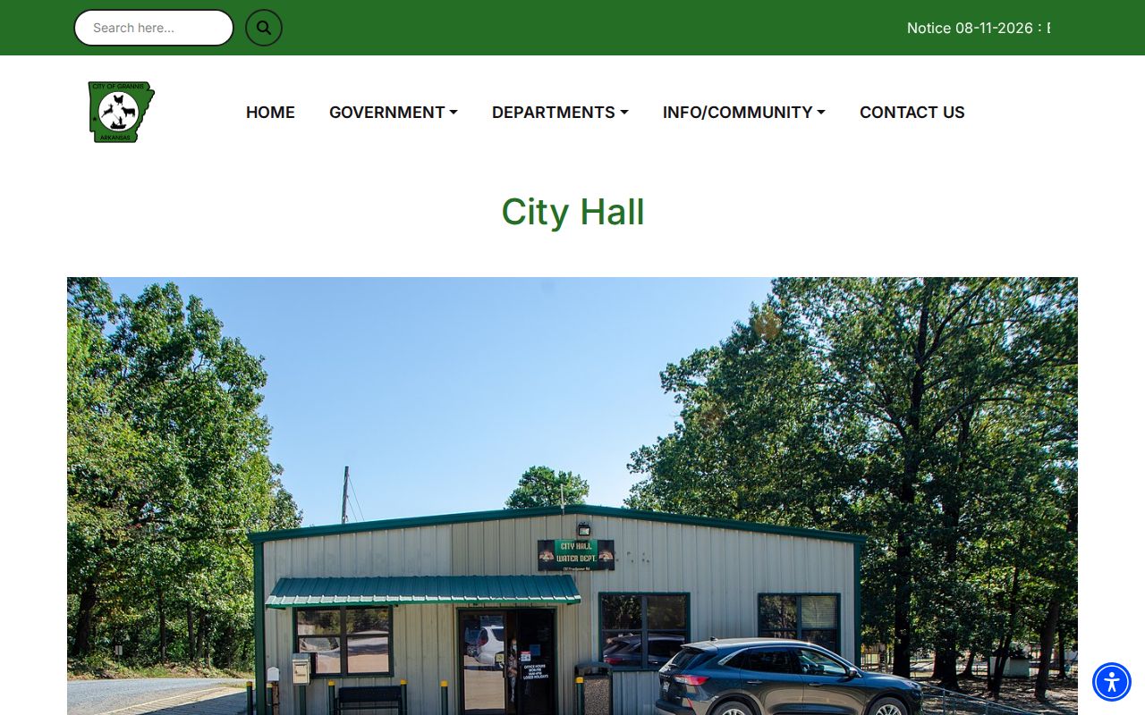 Polk County Grannis warrant records City Hall page